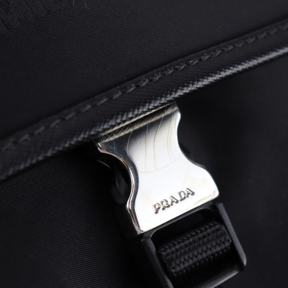 PRADA Prada shoulder bag VA0770 nylon leather black silver hardware messenger - Picture 6 of 8